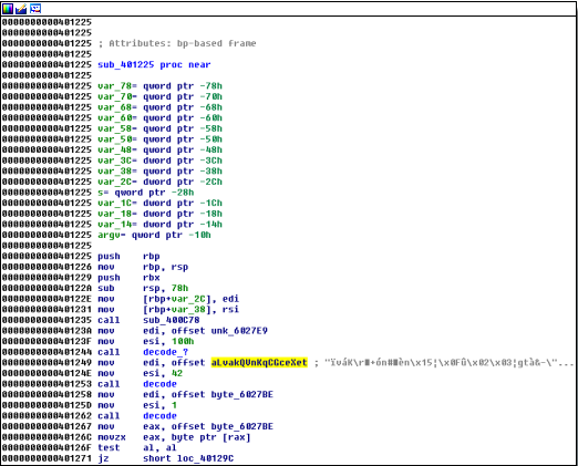 IDA Pro - Obfuscated strings